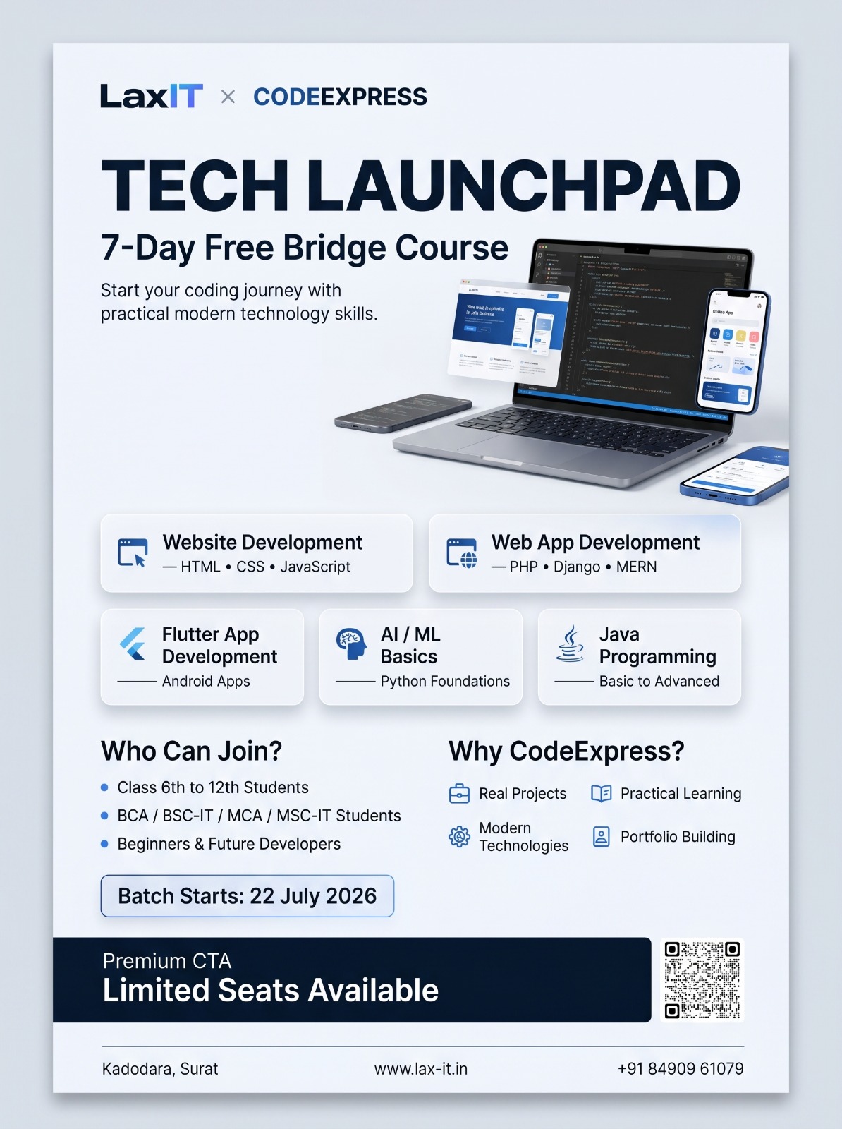 Tech LaunchPad — 7-Day Free Bridge Course by LaxIT x CodeExpress